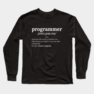 Definition of programmer (white) Long Sleeve T-Shirt